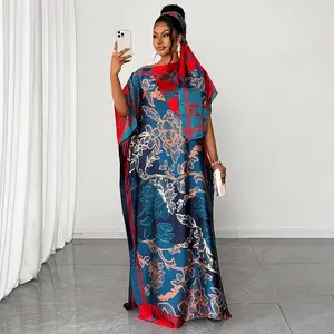 Women's Bohemian style printed long skirt and scarf set suitable for beach vacations in all seasons moomoo