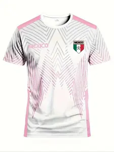 Mexico Sporty Football Soccer Shirt & Comfortable Round Neck Top, Suitable for Matches, Training & Casual Wear, 2026 World Cup Apparel