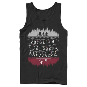 Men's Stranger Things Alphabet Lights Tank Top