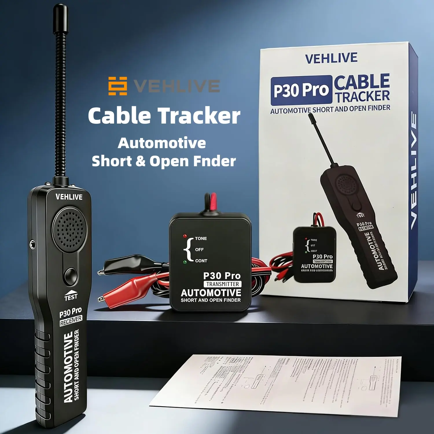 VEHLIVE Automotive Circuit Tracer & Wire Tracker 6-42V DC Wire Short Finder, Circuit Tracker, Circuit Tester & Circuit Scanner for Car, Boat, Trailer - Open/Short Circuit Detection Tool EM415PRO