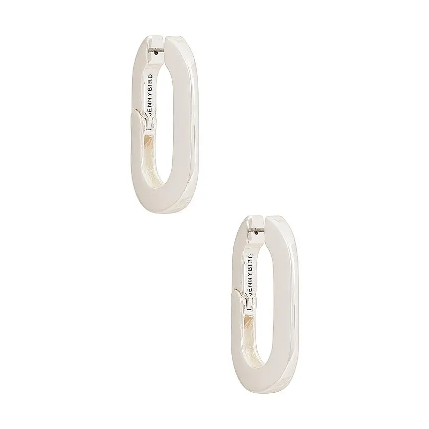 Jenny Bird Mega U-Link Earrings in Silver