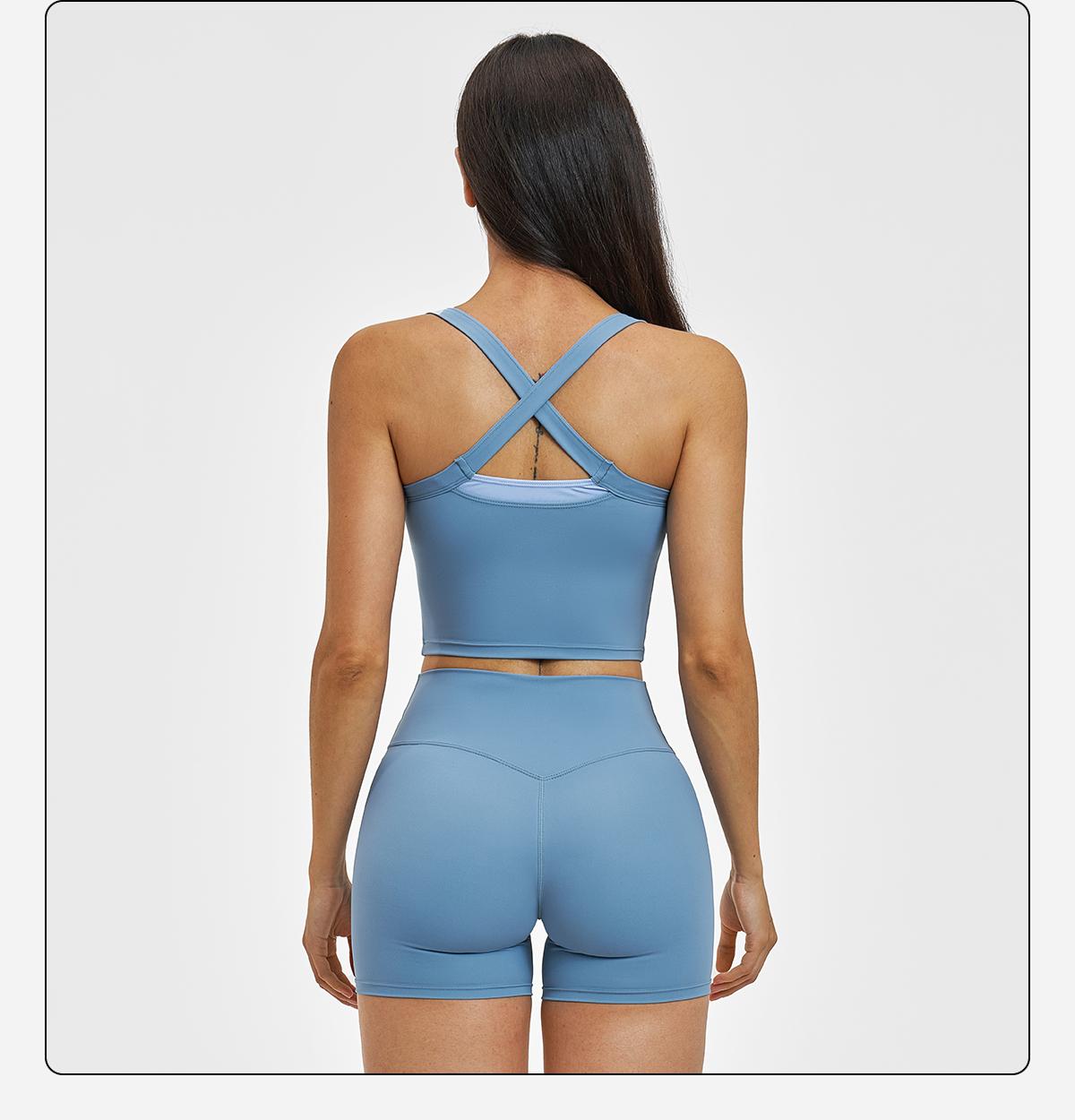 MFVIM Women's 2-Piece Sleeveless Color-Block Tank Tops & High-Waisted Above-the-Knee Shorts Yoga Workout Set, Comfortable Stylish Sportswear for Everyday Wear & Active Lifestyle, Ideal Gift for Women