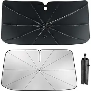 Foldable Anti-UV Windshield Sunshade Multipurpose Car Front Window Heat Protective Umbrella for Sedan SUVs Automotive Exterior Accessories for Men & Women Car Essentials