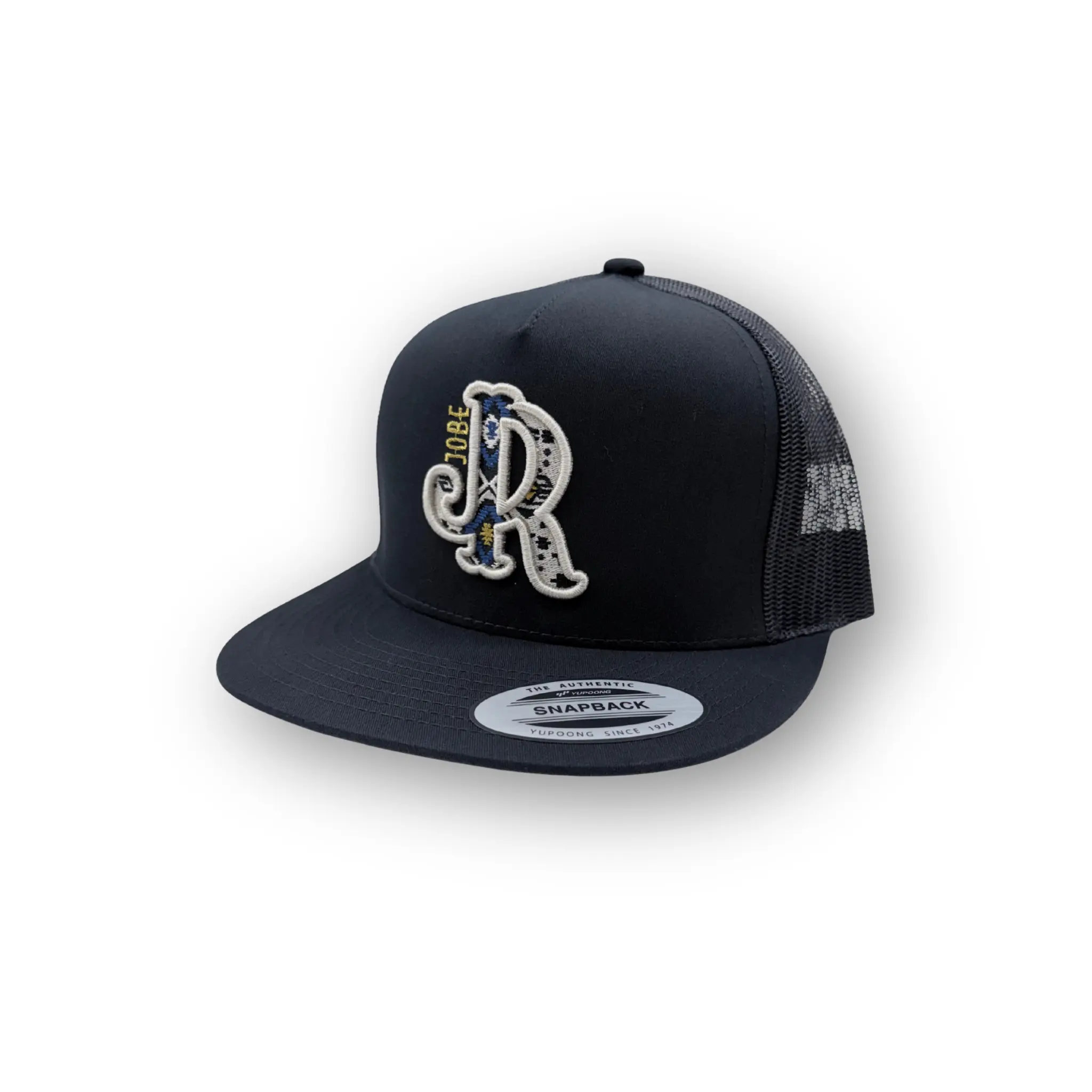 JJR Brand - Black Gold w/Blue Aztec Print
