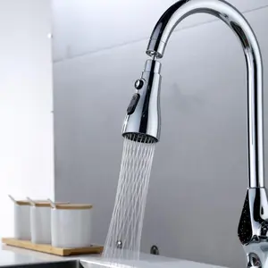Kitchen Faucet, 1 Count Stainless Steel Dual Function Outlet High Arc Faucet, Bathroom Accessories, Bathroom Gadgets, Home Supplies
