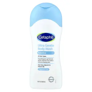 Cetaphil Ultra Gentle Body Wash, All Skin Types, Fragrance Free, 16.9 fl oz (500 ml)