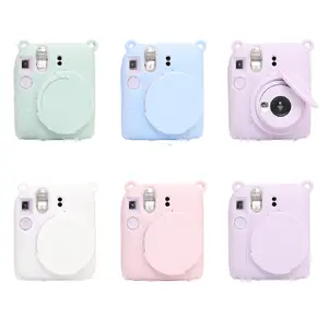 Camera Silicone Case for Fujifilm Instax Mini12 Shell Protective Cover Soft Shell Solid Color Shockproof Mini 12 Case