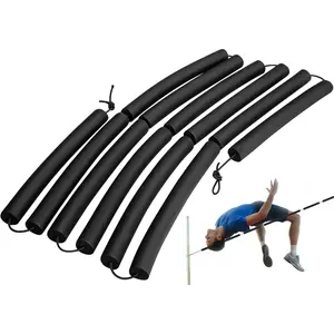 High Jump  Equipment, 9.9 Ft Long High Jump Bungee Elastic Crossbar, Cord  Equipment  for Beginners Athletes Practice, Black