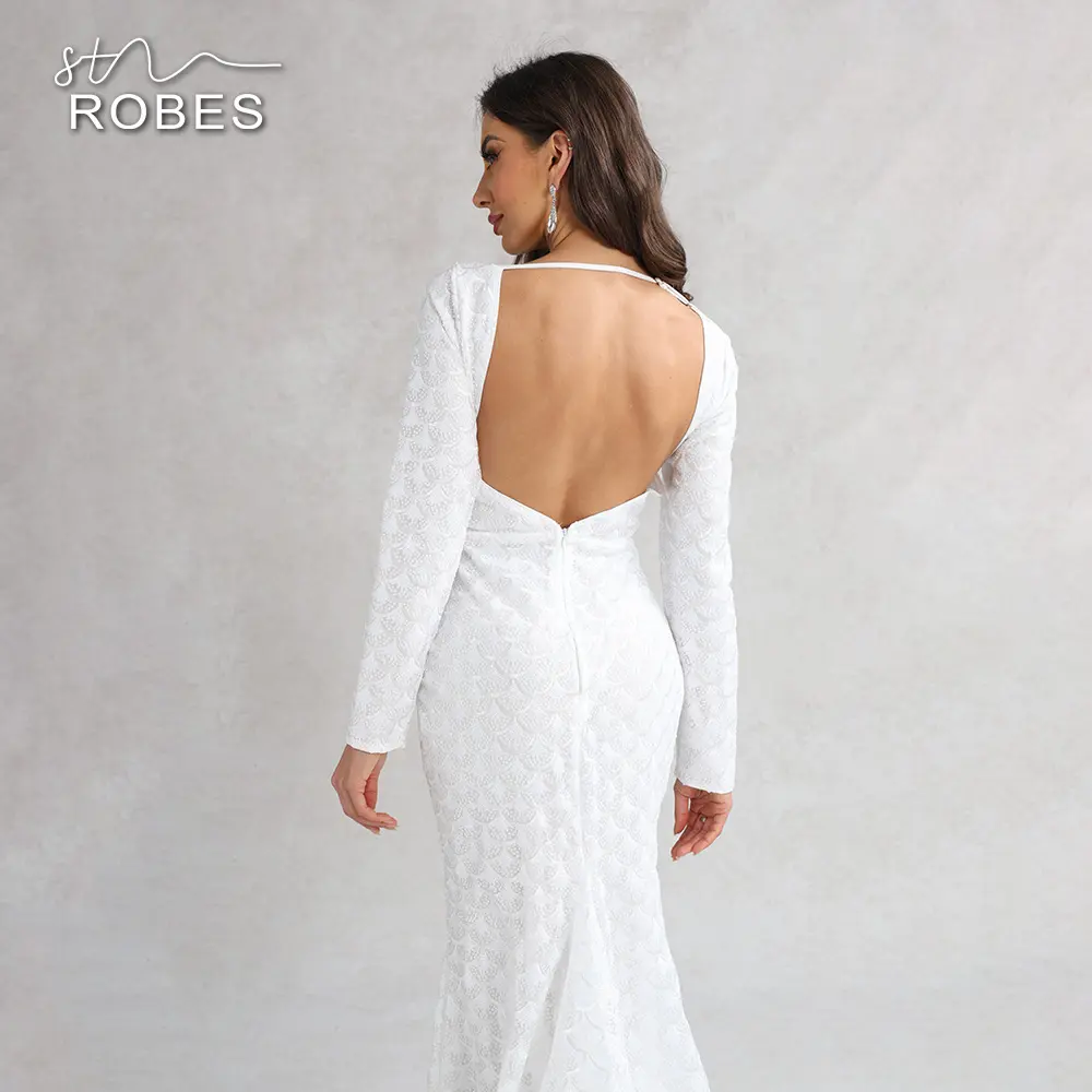 Sequin Backless Fashion Party Evening Dress Sexy Gorgeous Slim Cocktail Gowns For Women White Long Sleeve Elegant Maxi Dresses - TikTok Shop Sequin Backless Fashion Party Evening Dress Sexy Gorgeous Slim Cocktail Gowns For Women White Long Sleeve Elegant Maxi Dresses - TikTok Shop