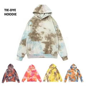 Holafish Tie-dye Oversized Hoodies Women's Long Sleeve Cotton Blend Vintage Effect Loose Fit Pullover Top for Casual & Trendy Looks