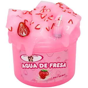 Agua de Fresa 8oz Slime Jelly Cube Texture Scented Strawberries & Cream