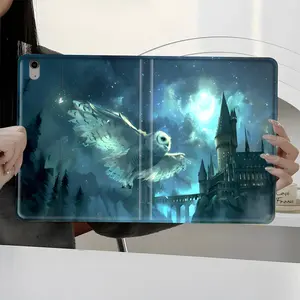 Harry Potter Owl & Castle iPad Book-Style Case  Magical Wizarding World Design Protective Cover for iPad Pro 2022 2021 2020 2019, Full Protection and Pen Slot for Office and School Use, Perfect Gift for Family and Friends, Tablet Protective Cover