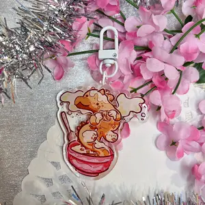 Cinnamon Cereal Dragon ~ Acrylic Keychain Charm
