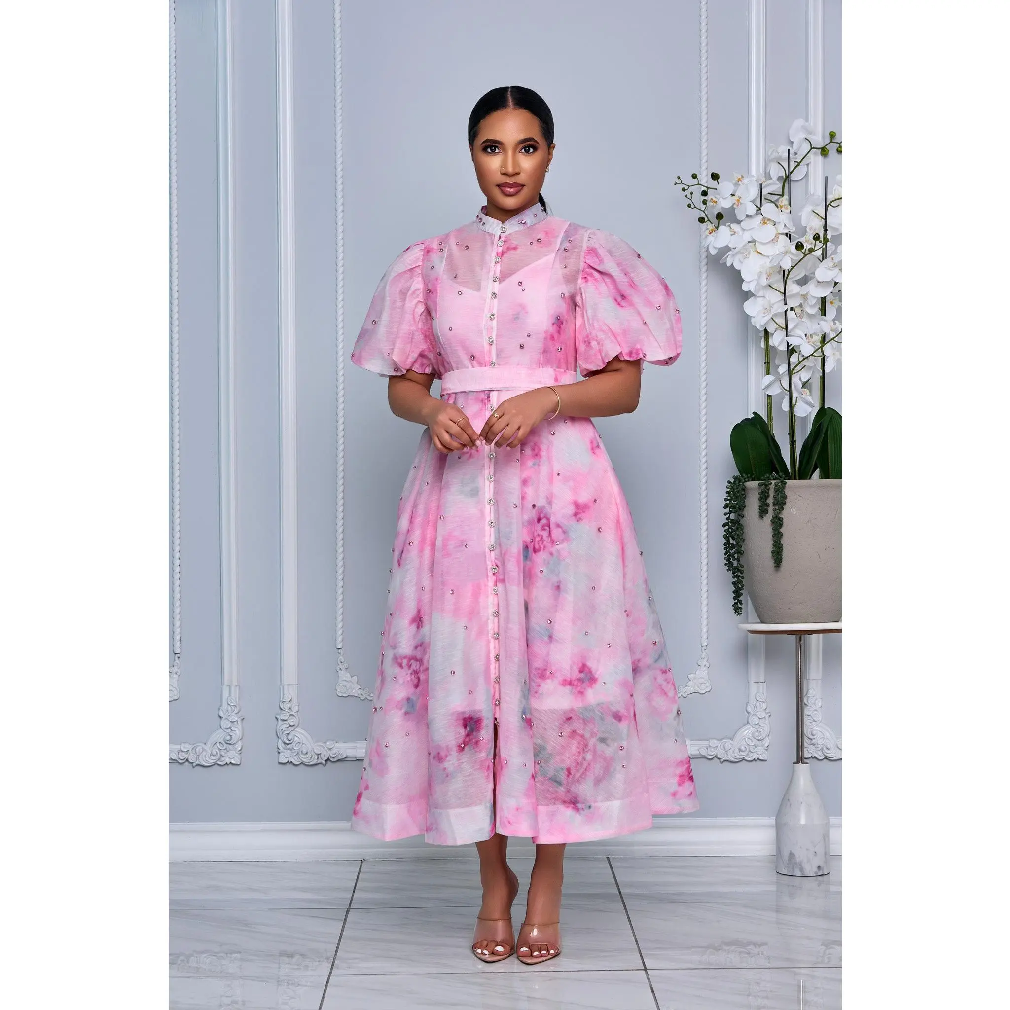 PINK RHINESTONE EMBELLISHED BUTTON DOWN A-LINE DRESS (PINK MULTI) - TikTok Shop PINK RHINESTONE EMBELLISHED BUTTON DOWN A-LINE DRESS (PINK MULTI) - TikTok Shop