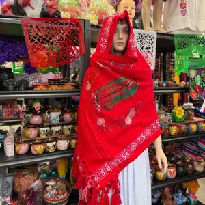 Virgen de Guadalupe Mexican rebozo fiesta shawl