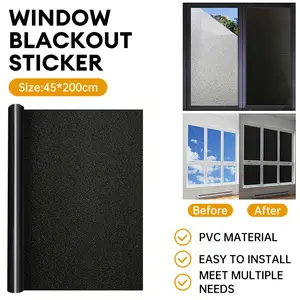 1 Roll Privacy Window Film, Frosted Glass Film, Protection, Heat Insulation, Anti-Glare, Static Cling, Removable Adhesive, Opaque Window Decoration, Suitable for Day and Night Protection, for Home, Office, Bathroom Window Stickers