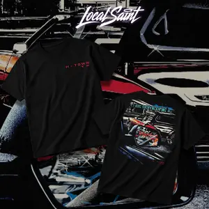 LOCALSAINT H - Town TX Heavy Cotton Unisex Graphic T-Shirt Hoodie Houston Texas Skull Cowboy Lowrider 713 Crewneck Tee, Vintage Streetwear Graphic T-Shirt Direct To Garment Breathable Print