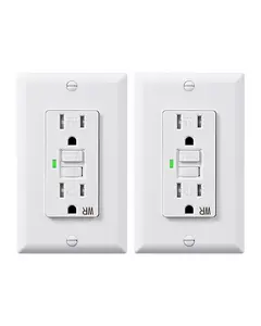 DEWENWILS 20A GFCI Outlet for Baby Electric Shock Protection, Self-Test Receptacle with LED Indicator, Tamper-Resistant, Weather-Resistant, White with Included Wallplate - HGFB20D