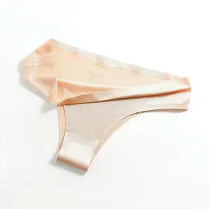 Triangle Thong. Plus Size Ice Silk Seamless Women's Yoga Underwear Women's Camel Toe Thong - Thong, Seamless Design Womenswear Panties