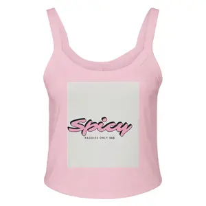 Women's Spicy Baddies Only Micro Ribbed Scoop Tank | Bella + Canvas 1012BE