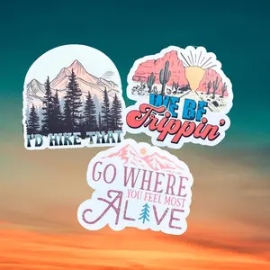 Hiking Stickers, Hiking Gifts, Vacation Hiking Sticker, Hiking Decal, Hike Sticker, Camping RV Sticker, Hiker Gift, Camping Stickers