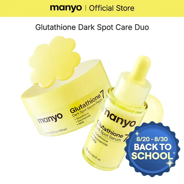 [Intensive Dark Spot Care] Glutathione 7 Dark Spot Eraser Duo, Glutathione 7 Serum + Patch, Niacinamide, Korean Skincare Even Tone Serum Daily Brightening Formula