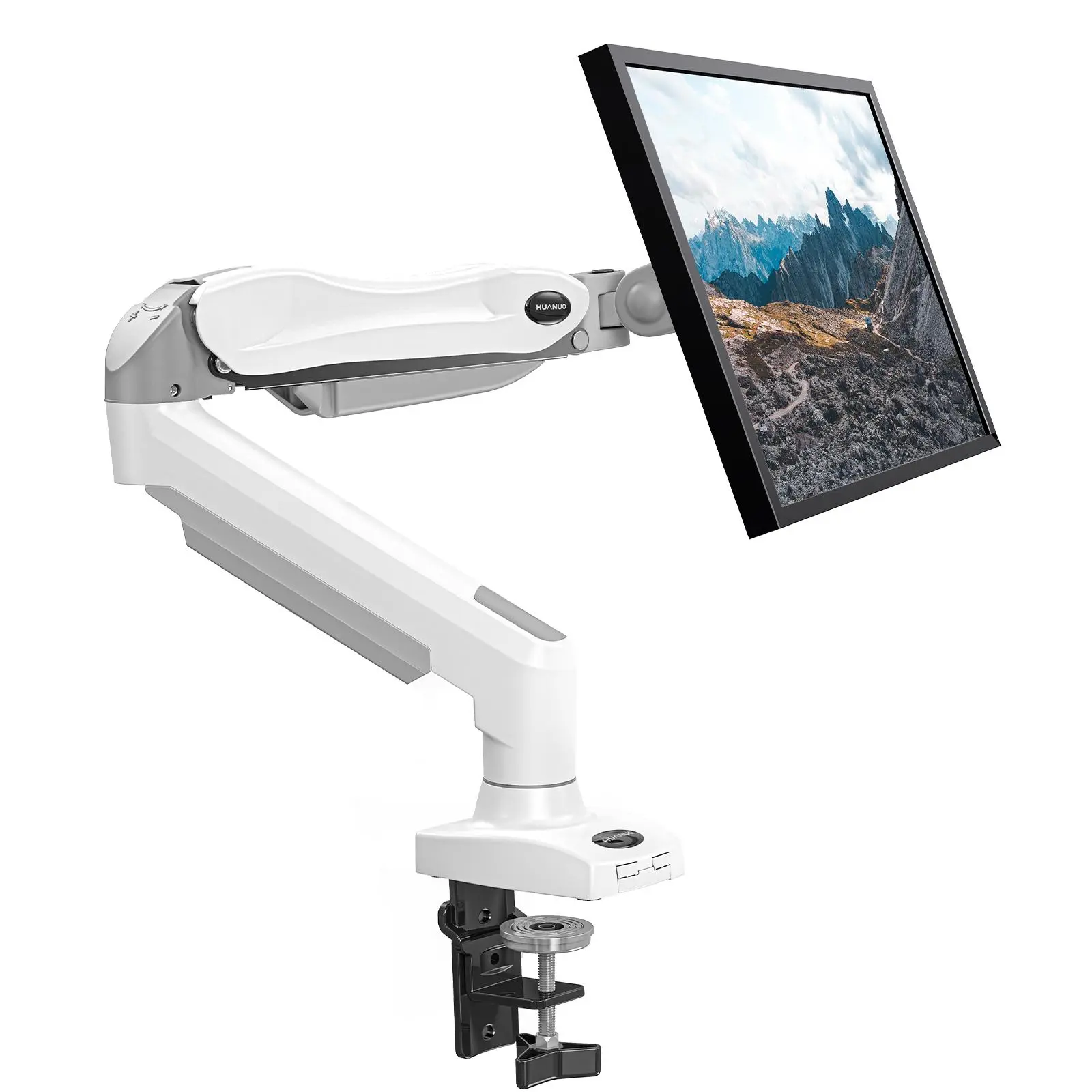 White Single Monitor Arm (Support 13 to 32" )