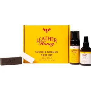 Leather Honey Suede & Nubuck Care Kit: Cleaner, Protector, Suede Brush & Eraser: Clean, Protect & Restore Shoes, Boots, Uggs, Furniture, Jackets, Bags and Apparel. Safe for Any Color