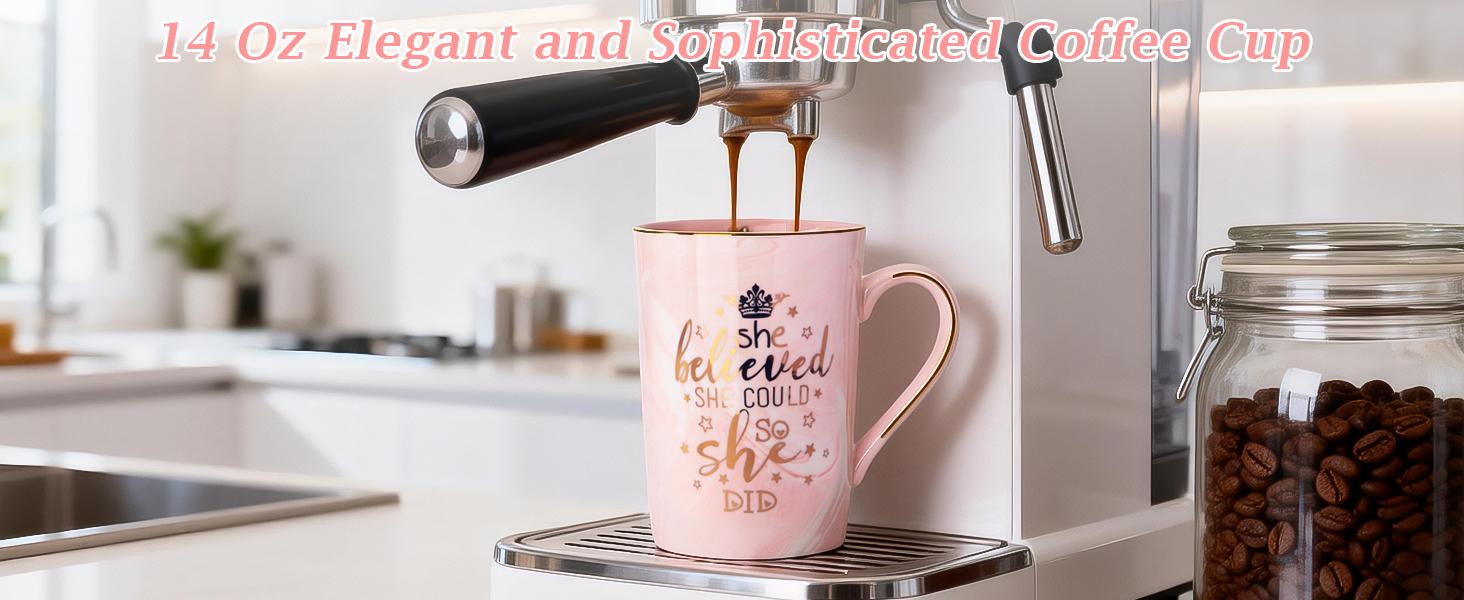 14oz Pink Ceramic Marble Gold Print Coffee Mug - Biching 2026 Graduation Gifts for Women, Valentines Spiritual Motivational Congrats Gifts, Lid-Included, Microwave Safe, Warm Beverages Cup, Nicely Boxed, Washable 14oz Pink Ceramic Marble Gold Print Coffee Mug - Biching 2026 Graduation Gifts for Women, Valentines Spiritual Motivational Congrats Gifts, Lid-Included, Microwave Safe, Warm Beverages Cup, Nicely Boxed, Washable