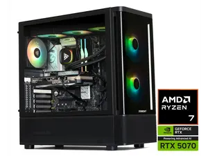 STORMCRAFT Gaming PC SKYHAWK PRO AMD Ryzen 7 7800X3D NVIDIA GeForce RTX 5070 – AI Powered 32GB DDR5 6000MHz RGB 2TB NVMe SSD 360mm AIO 850W PSU Windows 11 Home - SP780XDCC-570N1
