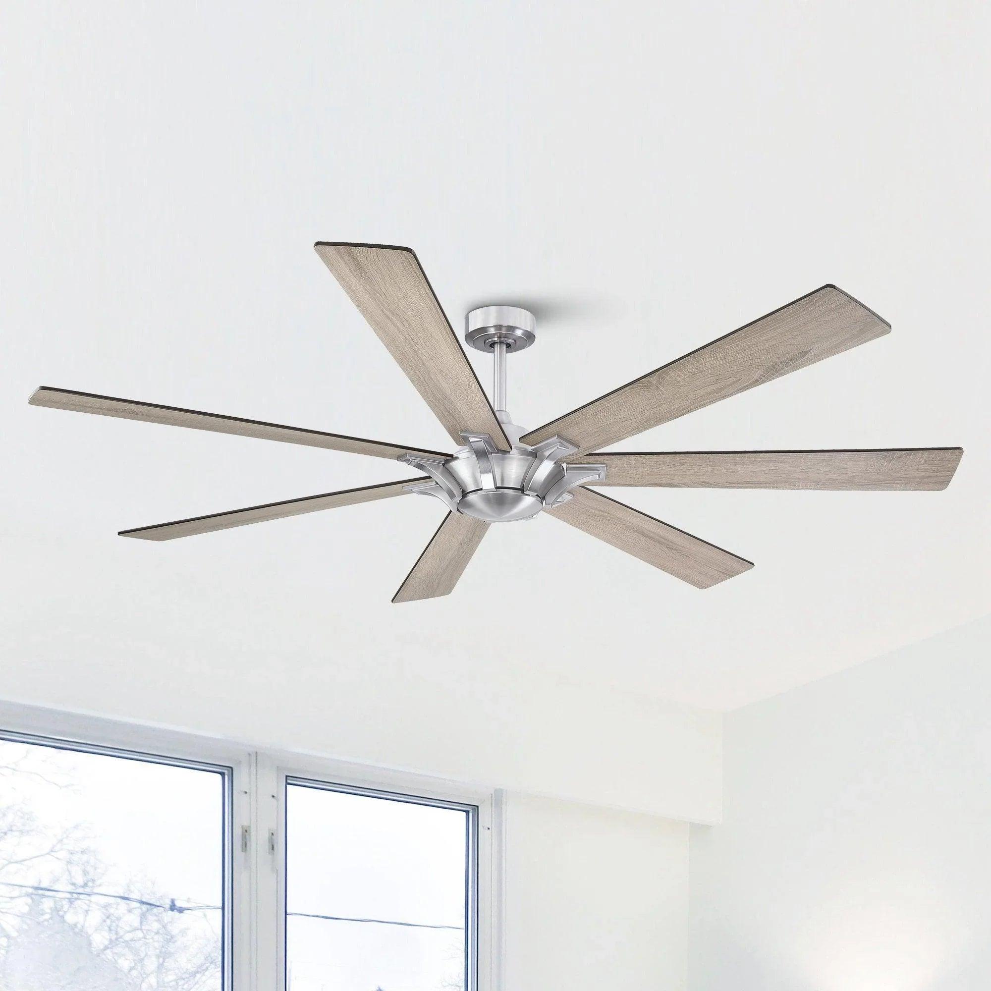 72 Inch 7-Blade Modern Rustic Ceiling Fan | Farmhouse Style