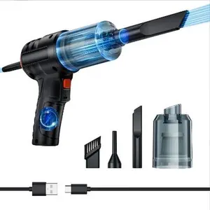 3in1 Cordless Multi-Mode Battery-Powered Compact Handheld Vacuum – Cyclone Strong Suction Car Cleaner Vacuums, Car Accessories for Carpet | Rechargeable LED Cleaner with Dust Collector Household Appliance, Cars Accessories