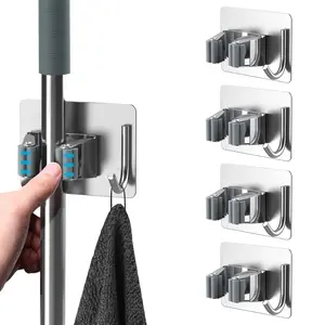 Elevate Your Home Organization with this DrillFree Mop Holder