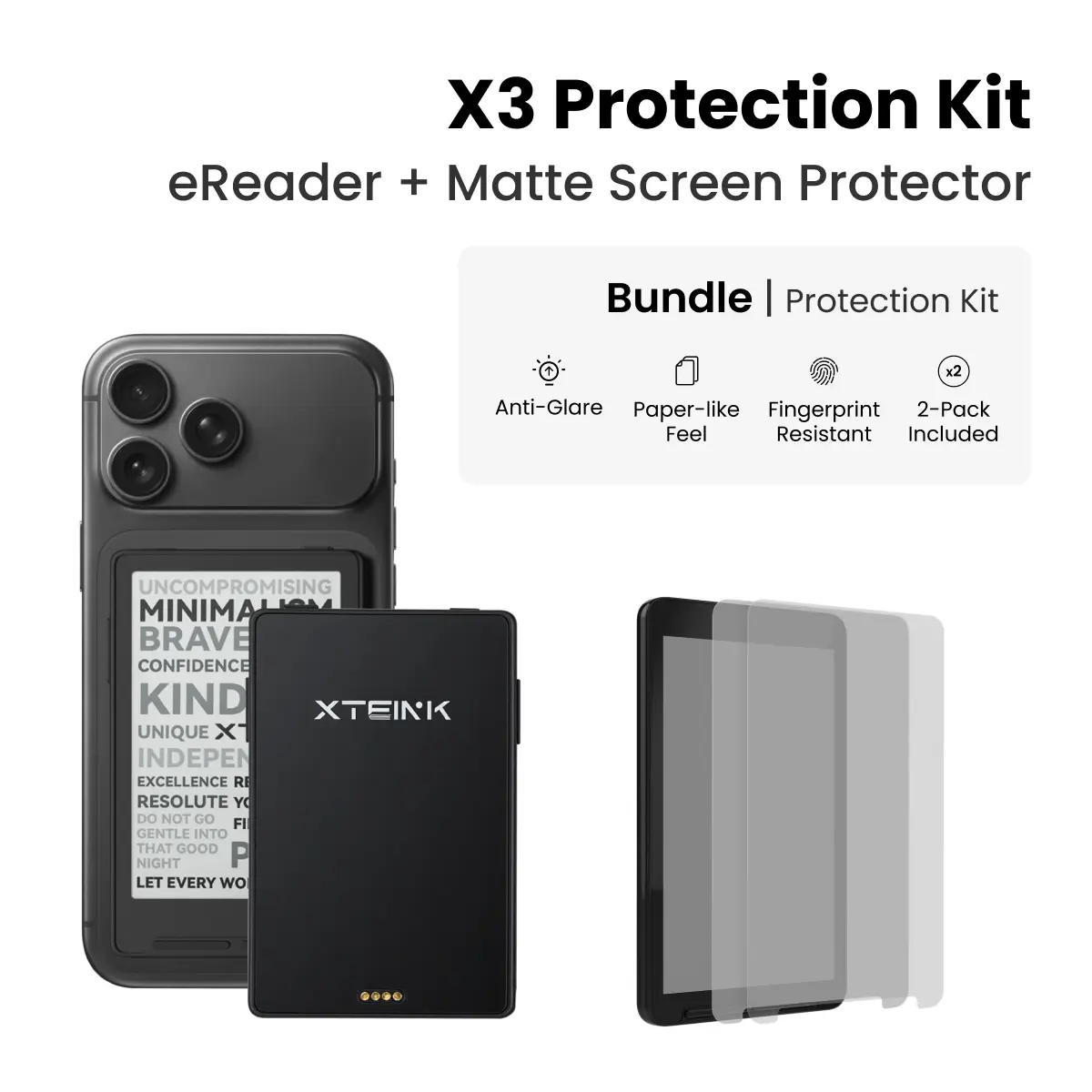 Xteink X3 Protection Kit: eReader & Matte Screen Protector