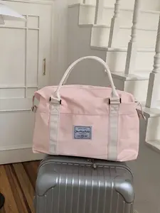 2026 New Large Capacity High Aesthetic Short Trip Travel Bag, Fashion Travel Bag, Fits Luggage Handle, Handheld Luggage Bag, Maternity Bag