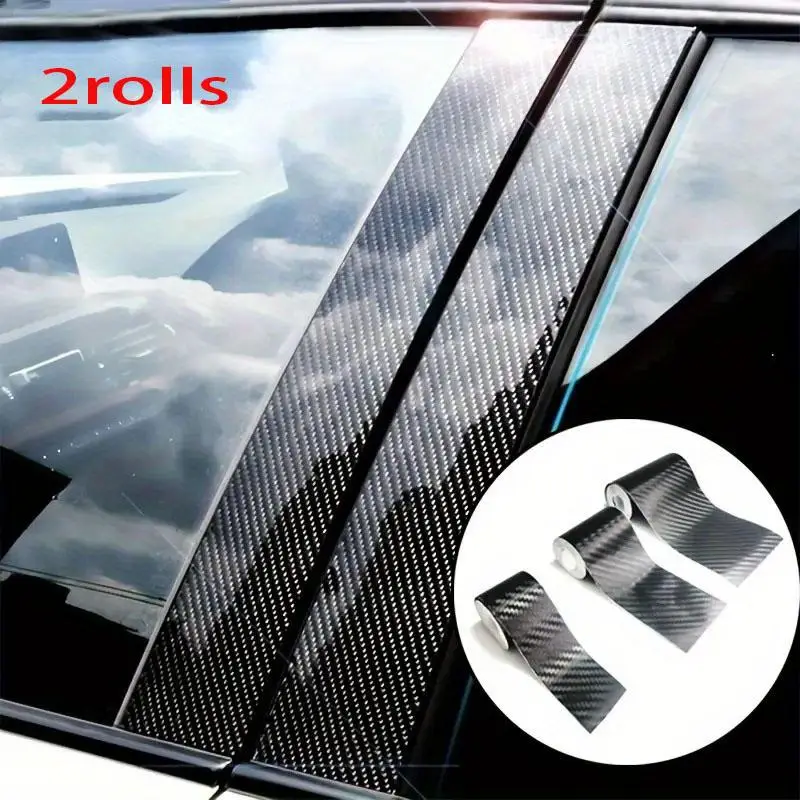 Car Window Decal Sticker, 3D Carbon Fiber Pattern Window Decal, Auto Wrap, Universal Car Exterior Decorative Sticker
