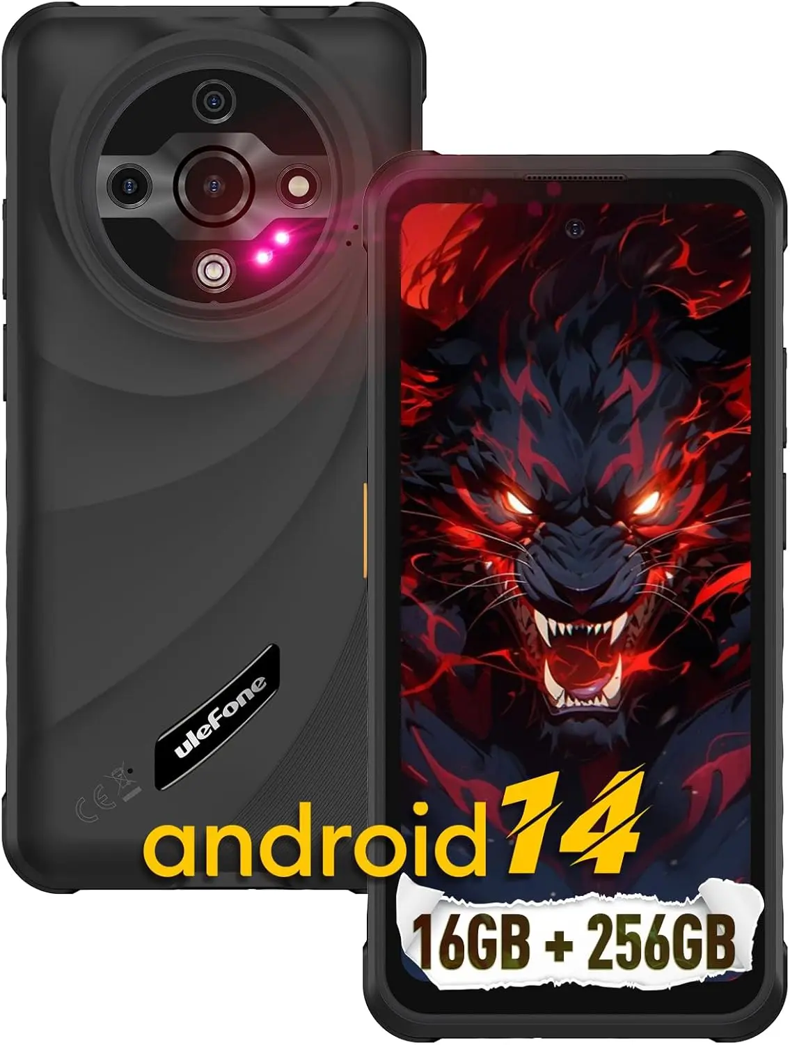 Ulefone Armor X31 Pro 5G Rugged Phone (2025), 16GB+256GB/2TB SD, MTK Dimensity 6300 64MP + 25MP Camera, 6050mAh 6.56 Inch 120Hz Android 14 Cell Phone Dual SIM GPS Fingerprint Independent Flashlight