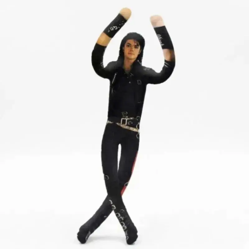 Michael Jackson Bendable Plush Doll Built-in Iron Wire Frame Poseable Abstract Rat Jerky Figurine Fan Support Toy Decor Gift