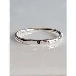 Sterling Silver 925 Dainty Heart Ring