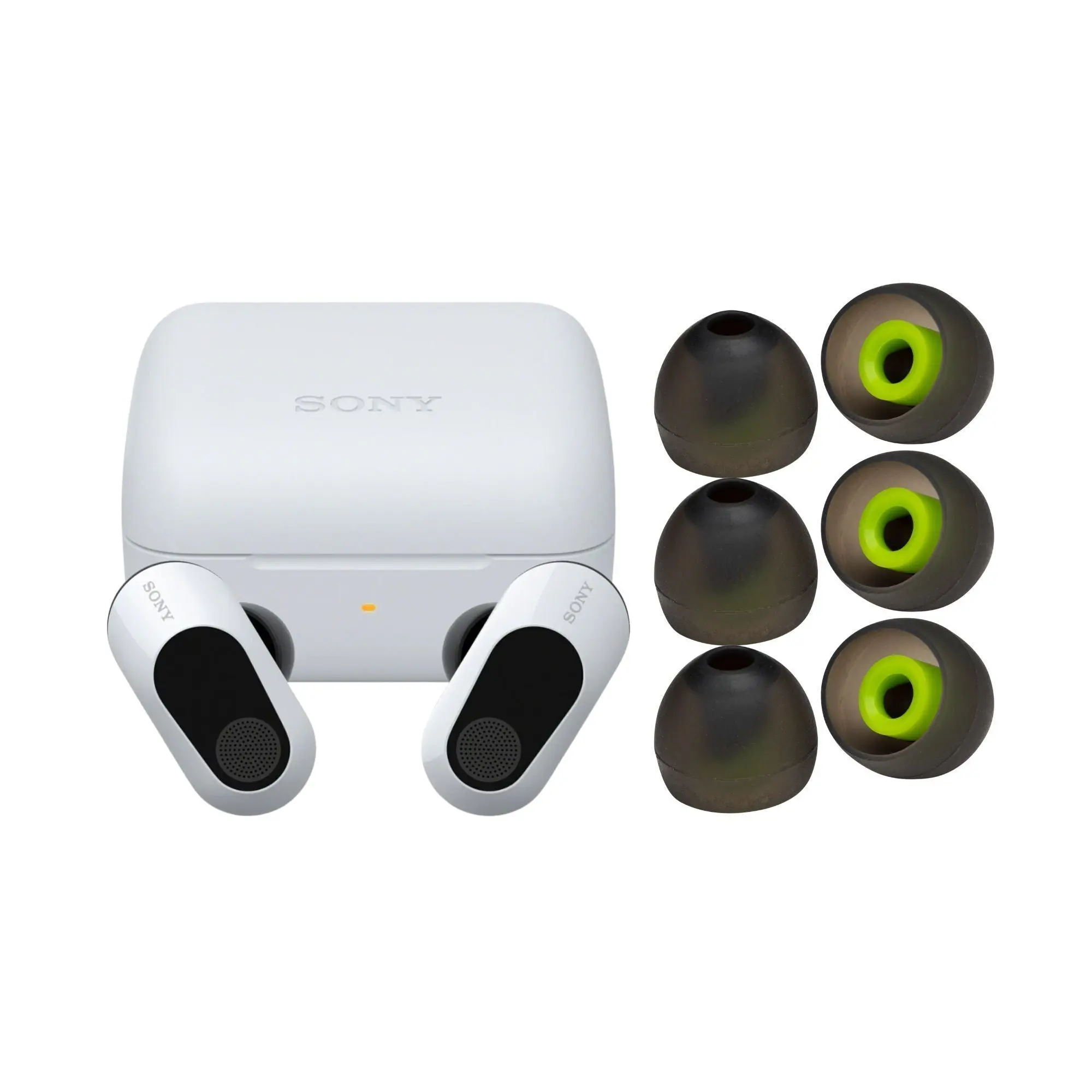 Sony INZONE Buds Truly Wireless Noise Canceling Gaming Earbuds (White) with Silicone Tips, Audio Headphone Accessory