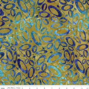 Fabric Riley Blake Peridot Fern Ovals Expressions Batiks Retro Revival by the Quarter Yard BT23272-325