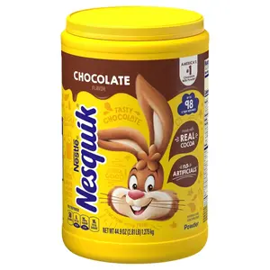 Nesquik Chocolate Powder Drink Mix - Made with Real Cocoa, Smooth Taste, Easy to Prepare with Milk or Preferred Beverage, Convenient Resealable Container