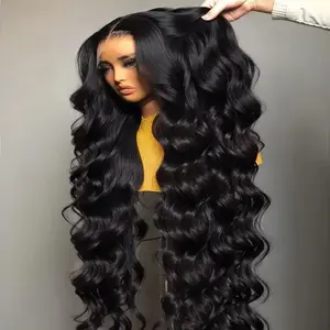 Gabrielle Hair 360 Full HD Transparent Lace Frontal Wigs 13x6 13x4 Body Wave Transparent Lace Front Human Hair Wigs For Black Women 180 Density 30 36 Inch Brazilian Body Wave 4x4 Lace Closure Wig