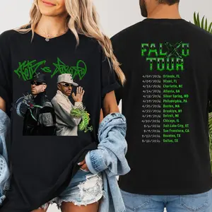 Ferxxo Falxo Tour Shirt, Reggaeton Concert Graphic Tee, Urban Latin Streetwear T-Shirt, Green Print Fan Merch, Top Crewneck, Unisex Soft Cotton Apparel, Trendy Outfit for Feid Fans