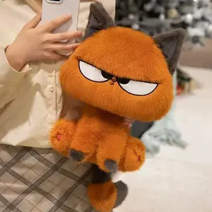 Cute Grumpy Orange Fox Plush Toy, Moody Angry‑Face Fox Stuffed Doll, Fluffy Sassy Animal Plush