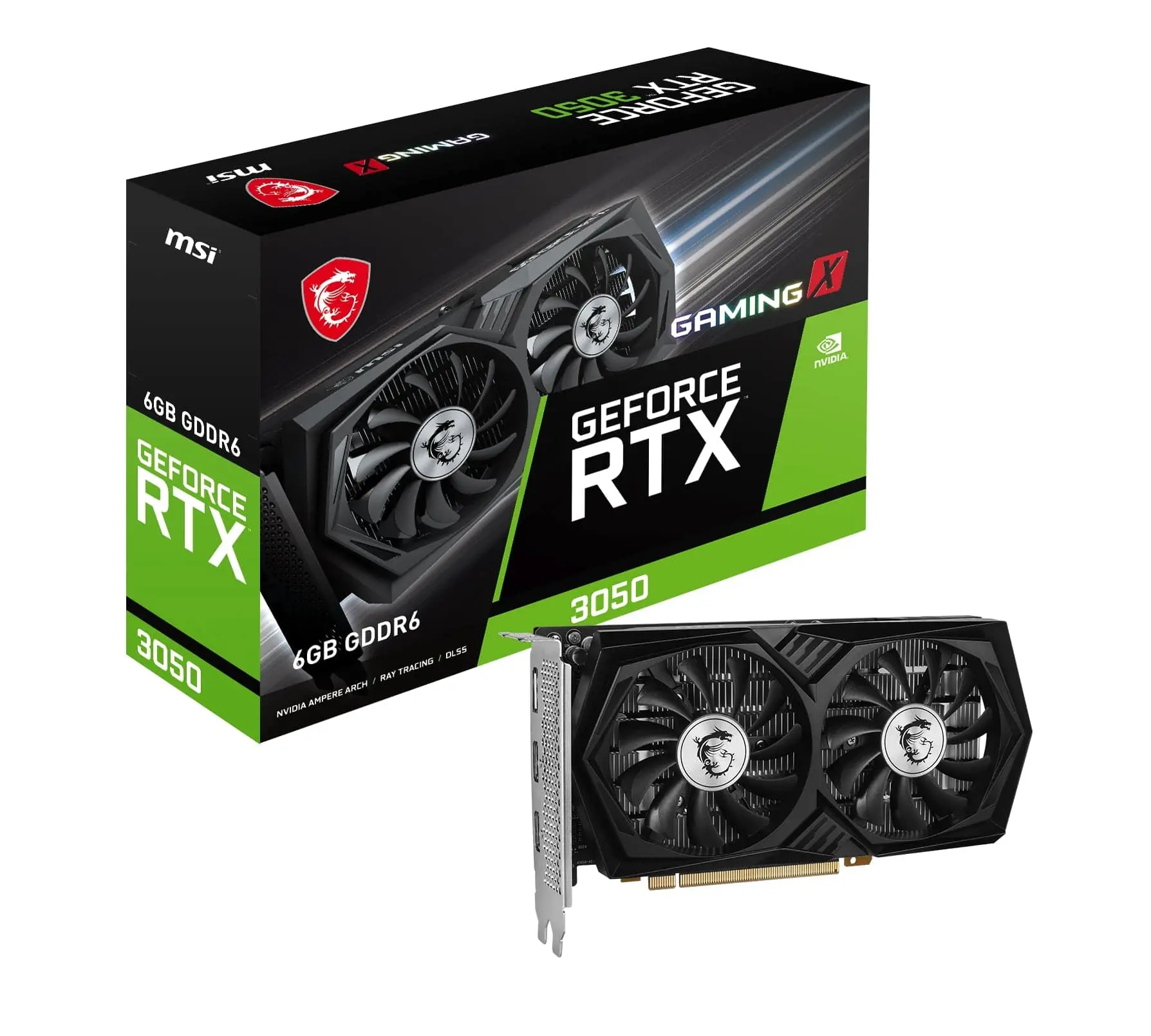 NVIDIA RTX 3050 GAMING X 6G - 6GB GDDR6 - PCI Express 4.0 - Graphics Card