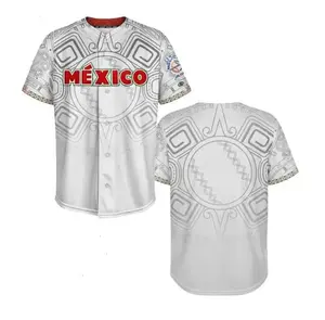 Aztec Mexico Baseball Jersey, Aztec Calendar Mexico Sports Jersey, Mexico Shirt for Men Women, Aztec Calendar Mexico Jersey for Adults Kids