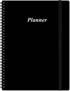 Undated Planner Pro - 8.5" x 11" Weekly & Monthly Planner to Achieve Goals & Increase Productivity, 12 Months Undated Agenda Daily Planner, Start Anytime, Black