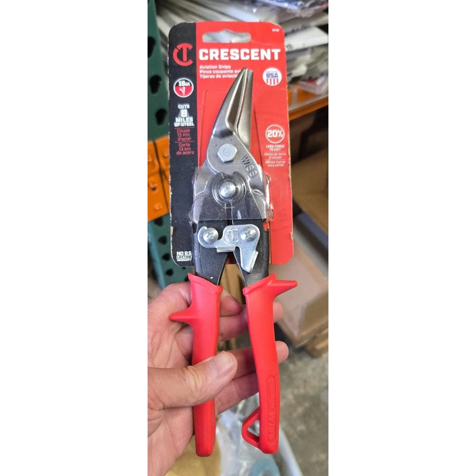 Crescent Wiss M1R Compound Action Straight & Left Aviation Snips, 9-3/4" Long