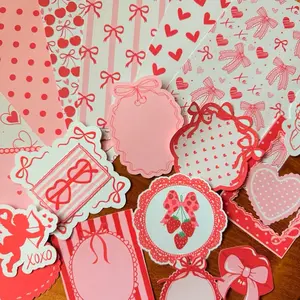 Valentines Day, Coquette Valentines, Junk Journaling, Scrapbook Kit